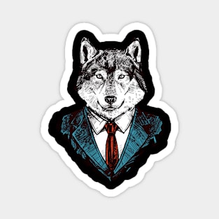 Business Wolf Magnet