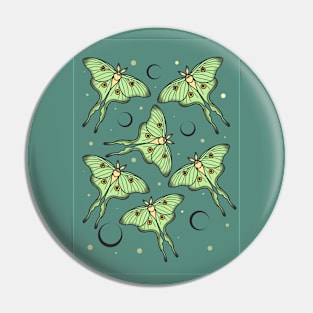 Luna moth design Pin