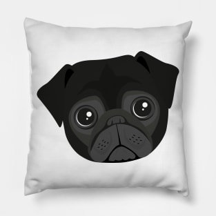 Black Pug Pillow