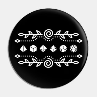Ornamental Dice Set of Druid Tabletop RPG Gaming Pin