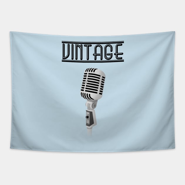 Vintage Microphone Tapestry by alexandergbeck