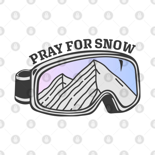 Sunset Mountain Ski Goggles | Pray For Snow by KlehmInTime