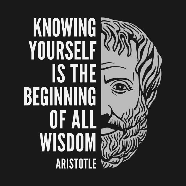 Aristotle Popular Inspirational Quote: Knowing Yourself by Elvdant