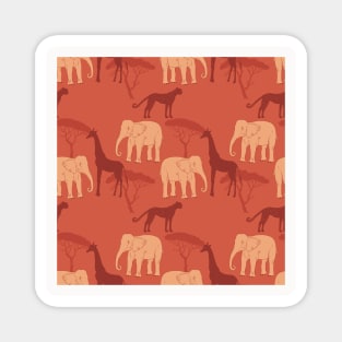 Burnt Orange Animals Neck Gator Elephants Giraffes Leopards Burnt Orange Animal Magnet