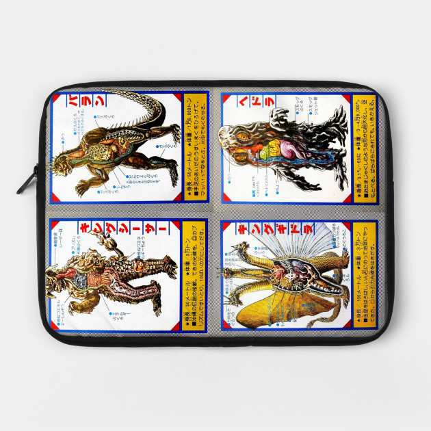 Kaiju Anatomy Trading Cards 1 Kaiju Laptop Case Teepublic Kaiju Anatomy Trading Cards 1 Kaiju Laptop Case Teepublic