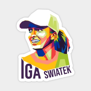 iga swiatek geometric pop art Magnet