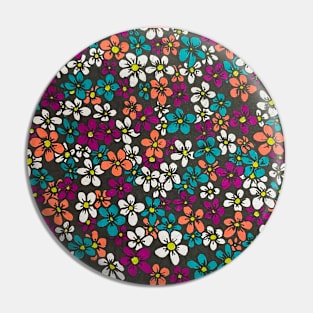 Colored Daisies Pin