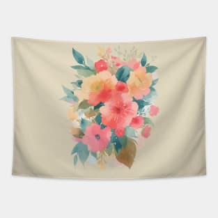Watercolor Floral - Flowers Tapestry