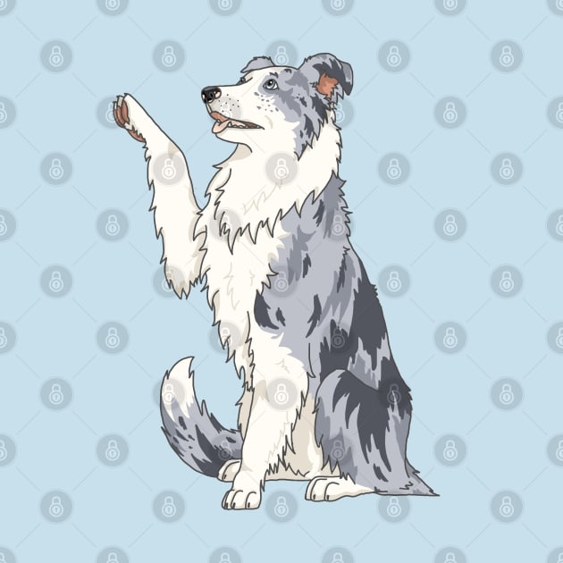 Blue merle border collie by The Christmas Lady