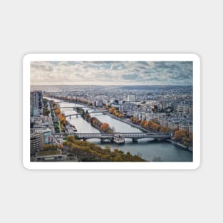 Aerial Paris over Seine Magnet