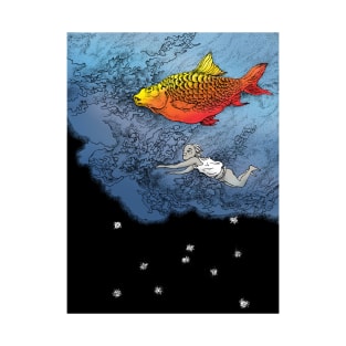 Swiming with the red fish T-Shirt