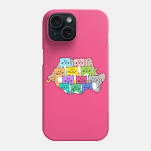 Meow-mania, the land of cats Phone Case