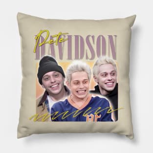 Pete Davidson // Retro Aesthetic  Design Pillow