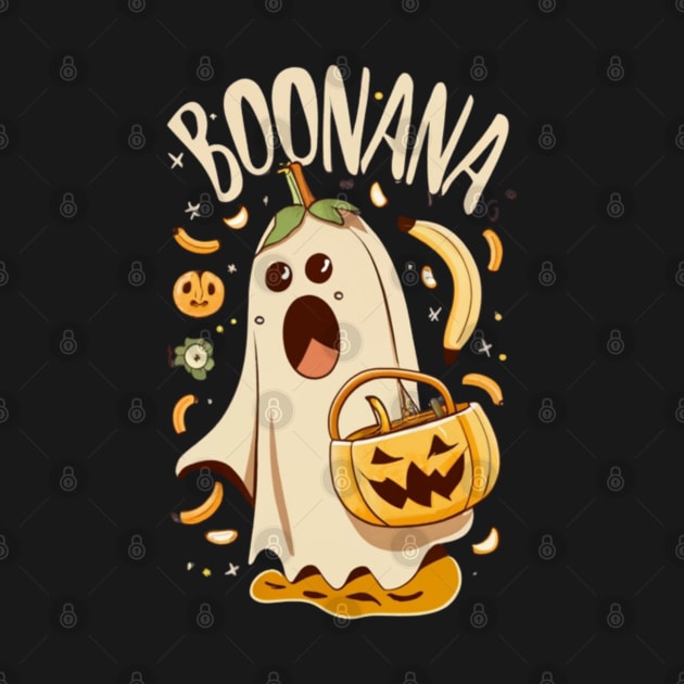 Boonana Cute Ghost Banana Halloween Costume Men Women Kids by click2print