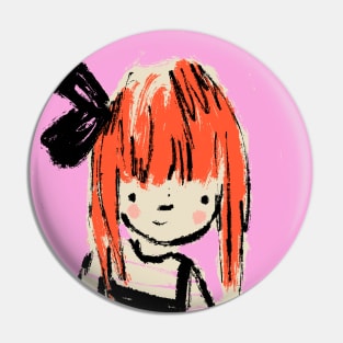 Strawberry Girl Pin