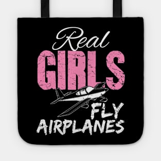 Real girls fly airplanes Tote