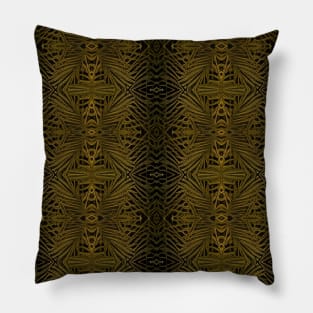 Black and Yellow Abstract Pattern Pillow