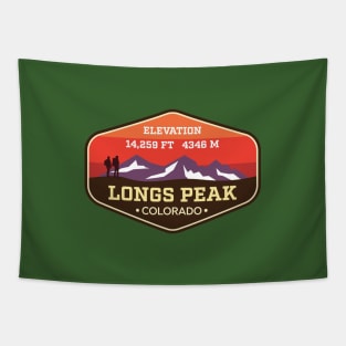 Longs Peak Colorado - 14ers Mountain Climbing Badge Tapestry