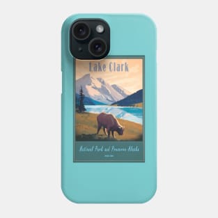 Lake Clark National Park Vintage Travel Poster Phone Case