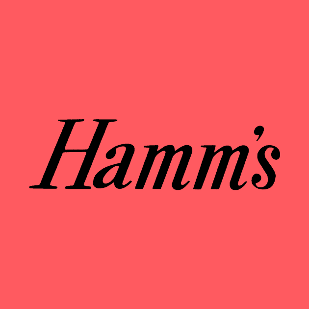 Hamm's Beer Logo - slanted serif in black by Eugene and Jonnie Tee's