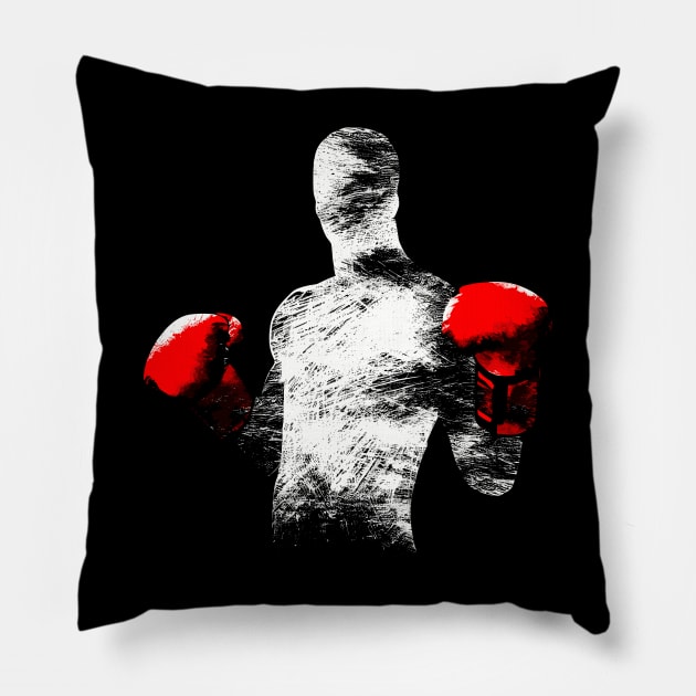 Boxer - Distressed style Pillow by PrintSoulDesigns