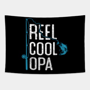 Reel Opa Fishing Fathers Day For Fisher Opa Tapestry