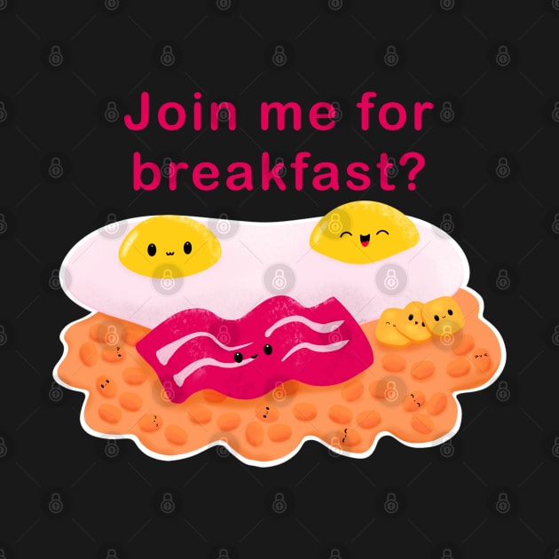 Join me for breakfast? Cute kawaii breakfast food to help send a cheeky messaged to a loved one by Catphonesoup