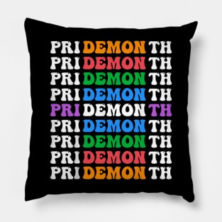 Colorful Gay Pride LGBT June Month Pride Month Demon Pillow