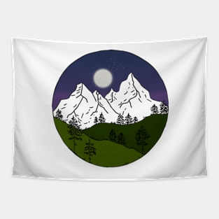 white mountains Tapestry