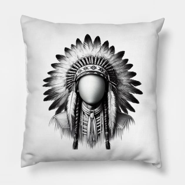 Fierté amérindienne. Pillow by YuYu