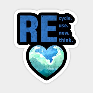 Recycle Reuse Renew Rethink Crisis Environmental Activism Magnet