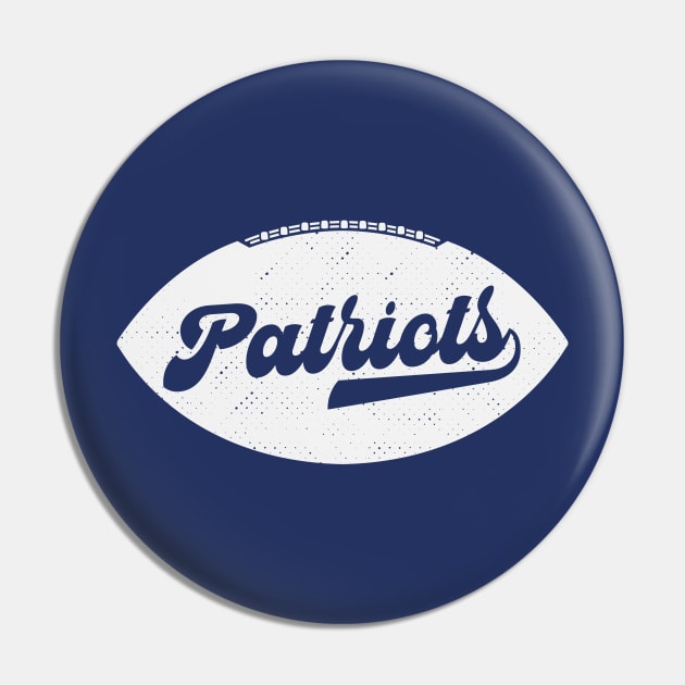 Retro Patriots Football Pin by SLAG_Creative