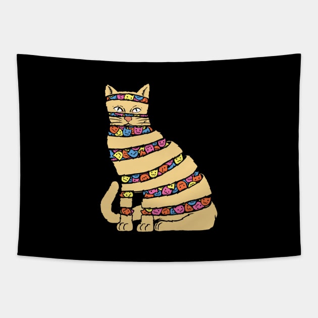 Cats in a cat Tapestry by popcornpunk