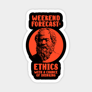 Socrates Philosophy Ethics - Weekend Forecast Magnet