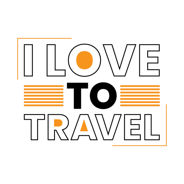 I love to travel retro color typography by emofix