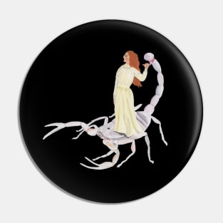 Scorpio Warrior Woman Pin