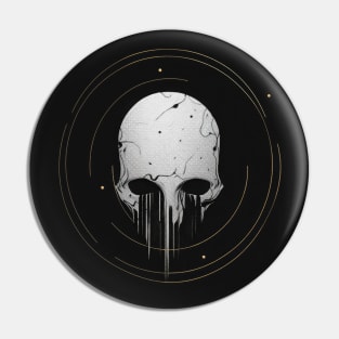 Death Mask Illustration Pin