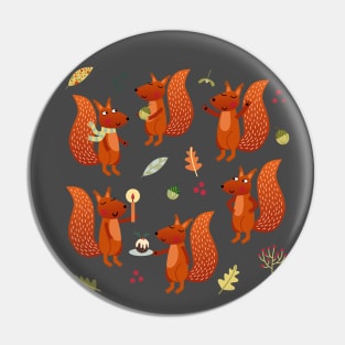 Squirrel Party Pin