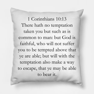 1 Corinthians 10:13 KJV Pillow