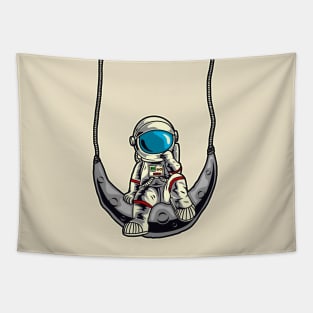 astronaut crescent swing Tapestry
