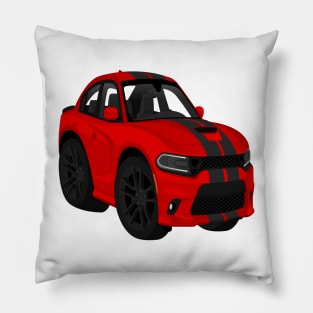 Charge Red + Stripes Pillow