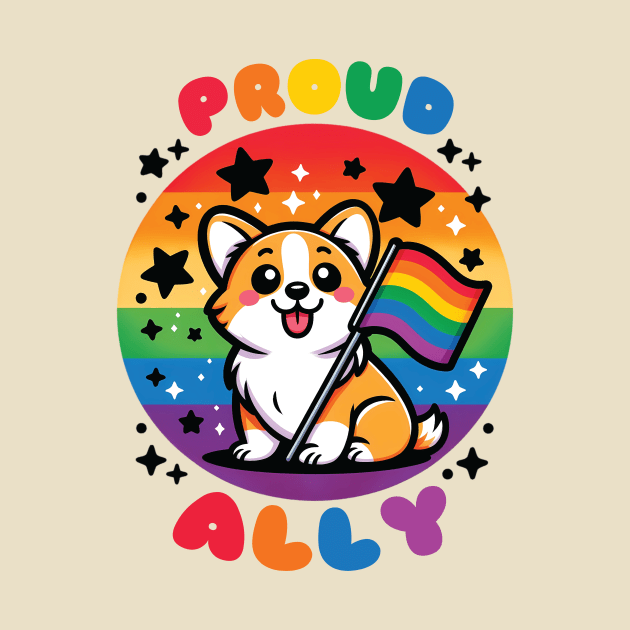 Proud Ally Corgi by Queers