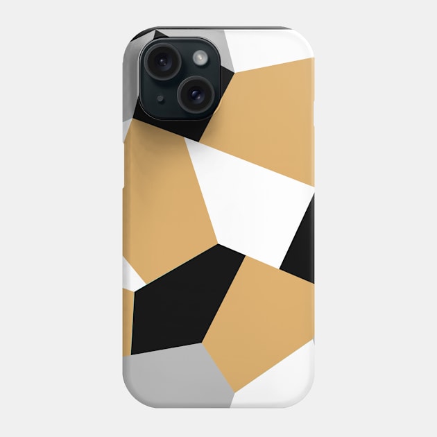 Gold, black, white and grey mosaic seamless repeat pattern image. Phone Case by LizzyizzyDesign