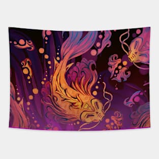 Lava Sea Koi Tapestry