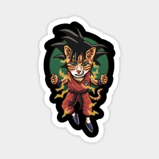 Son Goku Cat Saiyan Magnet