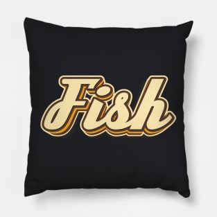 Fish typography Pillow