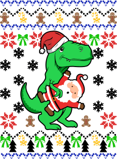 Ugly Christmas sweater dinosaur Magnet