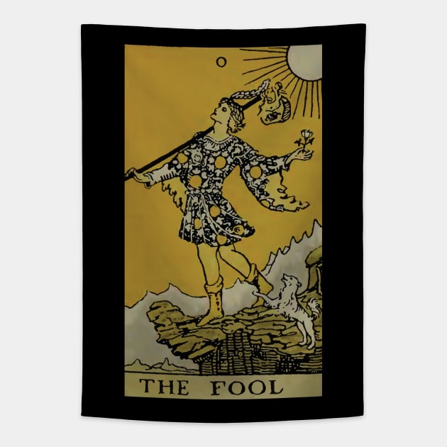 The Fool Tarot Card Tapestry by VintageArtwork