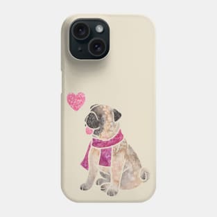 Watercolour Pug Phone Case