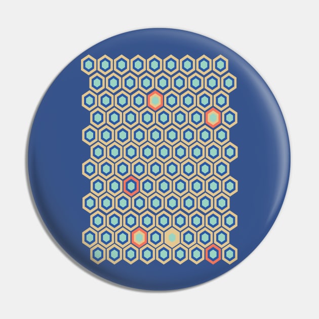 Digital Honeycomb Pin by killmonkies